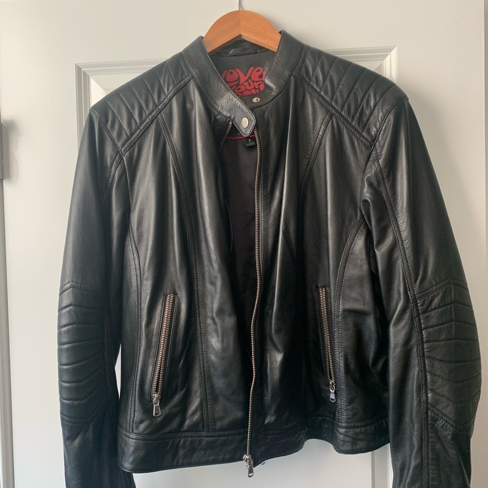 Plus Size (2) leather jacket